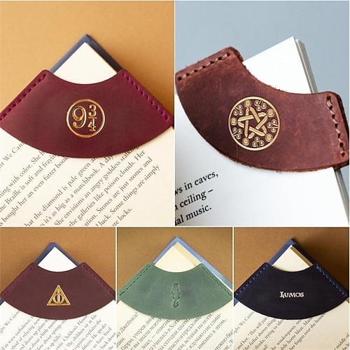 

PU Leather Bookmark Geometrical Animal Creative Pagination Mark PU Retro Aesthetic Bookmark for Student Book Lovers Teens 9.54.5 inch