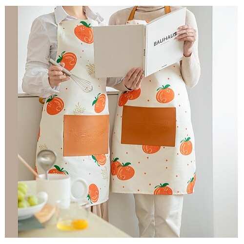 

Cooking Apron with Pocket for Men Women Dinning Working Kitchen Aprons Couple Gift Unisex BBQ Cooking Drawing Crafting Aprons for Chef