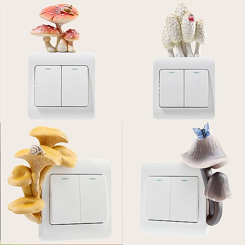 

Mushroom Decorative Switch Sticker Wall Stickers