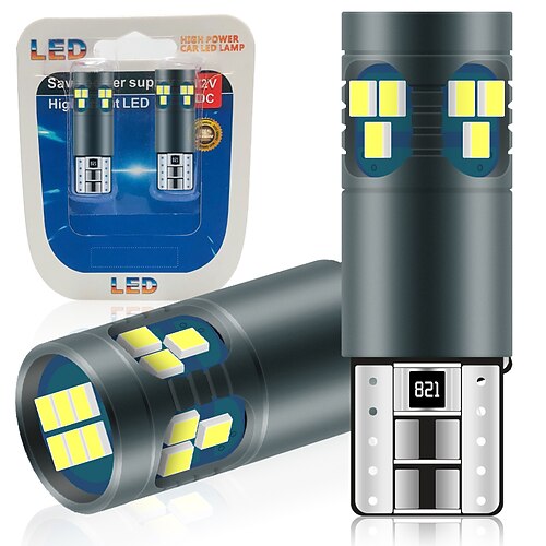 

2x W5W T10 Car Led Light Bulb Canbus Auto Clearance Wedge Side Light Interior Dome Reading Lamps LED Error Free Super Bright Car Interior Side Lights