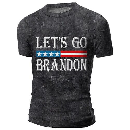 

Men's Unisex T shirt 3D Print Graphic Prints Letter Crew Neck Street Daily Print Short Sleeve Tops Casual Designer Big and Tall Sports Black / Gray