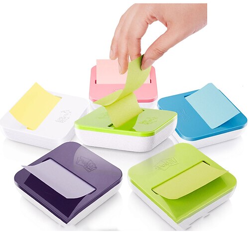 

2 pcs Sticky Notes Post-it Pop-up Note Dispenser 7.67.6 inch Colorful Paper Self-adhesive Pop Up Bright Colors Post It Notes for School Office Student