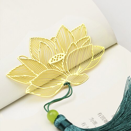 

Metal Bookmark Plant Creative Delicate Page Markers Metal Aesthetic Pendant Bookmark for Student Women Gifts 6.84.50.04 inch