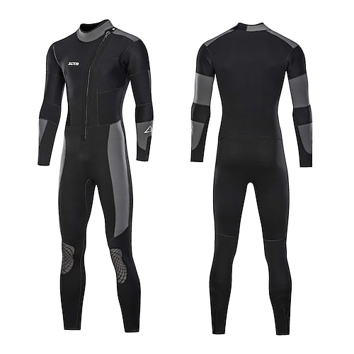 

ZCCO Men's Full Wetsuit 5mm SCR Neoprene Diving Suit Thermal Warm UPF50 Quick Dry High Elasticity Long Sleeve Full Body Front Zip Knee Pads - Swimming Diving Surfing Snorkeling Patchwork Autumn