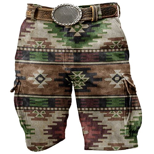 

Men's Classic Style Fashion Tactical Cargo Cargo Shorts Work Shorts Multi Pocket Knee Length Pants Casual Daily Camouflage Cotton Blend Comfort Breathable Mid Waist Brown S M L XL XXL