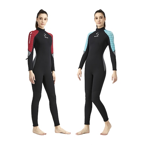 

ZCCO Women's Full Wetsuit 3mm SCR Neoprene Diving Suit Thermal Warm UPF50 Quick Dry High Elasticity Long Sleeve Full Body Back Zip - Swimming Diving Surfing Scuba Patchwork Summer Winter Autumn