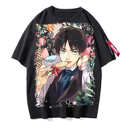 

Inspired by Attack on Titan Eren Jaeger Mikasa Ackerman Levi·Ackerman Cosplay Costume T-shirt Polyester / Cotton Blend Pattern Harajuku Graphic Kawaii T-shirt For Men's / Women's / Couple's