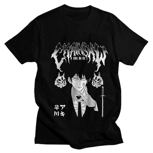 

Inspired by Chainsaw Man Denji T-shirt Cartoon Manga Anime Harajuku Graphic Street Style T-shirt For Men's Women's Unisex Adults' Hot Stamping 100% Polyester Casual Daily