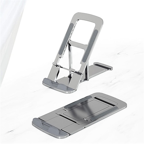 

Cell Phone Holder Stand Mount Lightweight Angle Height Adjustable Fully Foldable Phone Stand for Desk Selfies / Vlogging / Live Streaming Compatible with Tablet All Mobile Phone Phone Accessory