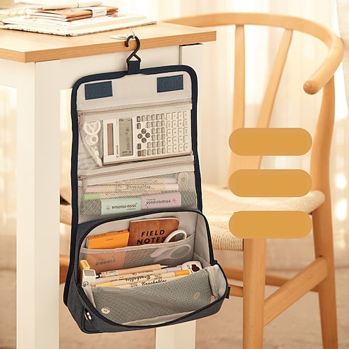 

Pencil Cases Wear-Resistant Multifunction With Zipper Canvas for School Office Student