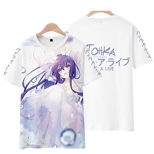 

Inspired by Date A Live Tokisaki Kurumi Cosplay Costume T-shirt 100% Polyester Pattern Harajuku Graphic Kawaii T-shirt For Men's / Women's / Couple's