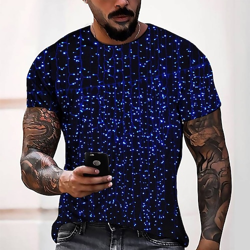 

Herren T Shirt Tee Graphic Rundhalsausschnitt Grün Blau Gelb Rote Grau 3D-Druck Casual Täglich Kurzarm 3D-Druck Bekleidung Modisch Cool Designer Komfortabel / Sommer / Sommer