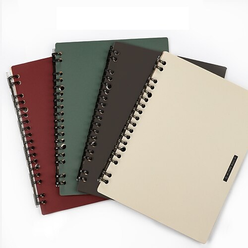 

Spiral Binder Notebook Lined A5 5.8×8.3 Inch B5 6.9×9.8 Inch Simplicity PVC SoftCover Refillable 40 Pages Notebook for School Office Business