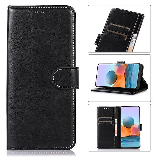 

Phone Case For Apple Full Body Case iPhone 13 Pro Max Mini Card Holder Shockproof Flip Solid Colored PU Leather