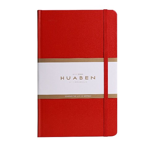 

Lined Notebook Ruled A5 5.8×8.3 Inch Solid Color PU SoftCover Elastic Closure 200 Pages Notebook for School Office Student
