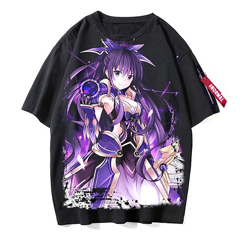 

Inspired by Date A Live Tohka Yatogami Cosplay Costume T-shirt Polyester / Cotton Blend Pattern Harajuku Graphic Kawaii T-shirt For Men's / Women's / Couple's