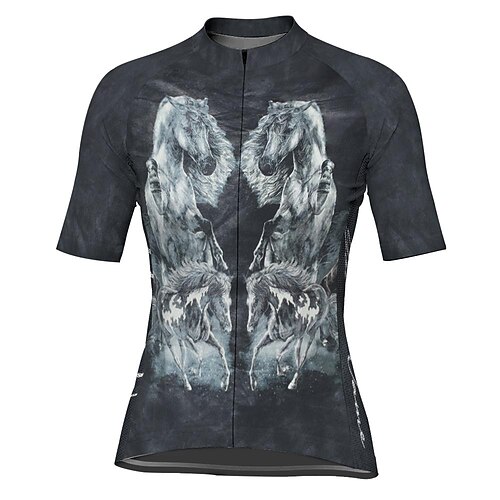 

21Grams Women's Short Sleeve Cycling Jersey Bike Top Mountain Bike MTB Road Bike Cycling Black Spandex Polyester Breathable Quick Dry Moisture Wicking Sports Clothing Apparel / Athleisure