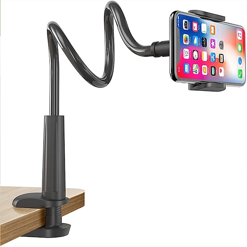 

Gooseneck Cell Phone Holder Universal 360 Flexible Phone Stand Lazy Bracket Mount Clamp for all Smartphone 3.5-6.5"" Device