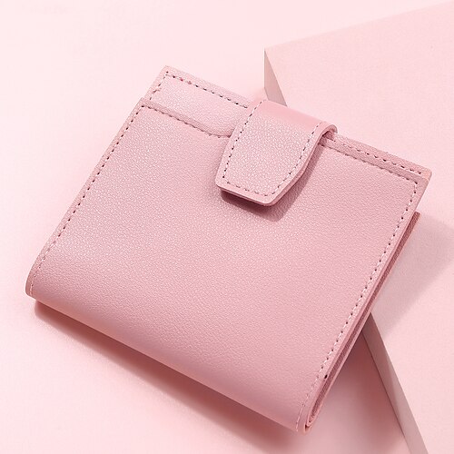 

Women's Coin Purse Wallet PU Leather Polyester Zipper Solid Color Daily Outdoor Black Gray Purple Pink