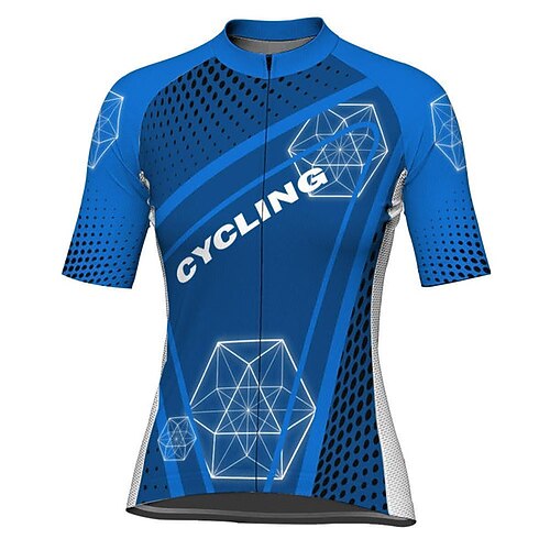 

21Grams Women's Short Sleeve Cycling Jersey Blue Bike Top Mountain Bike MTB Road Bike Cycling Spandex Polyester Breathable Quick Dry Moisture Wicking Sports Clothing Apparel / Athleisure