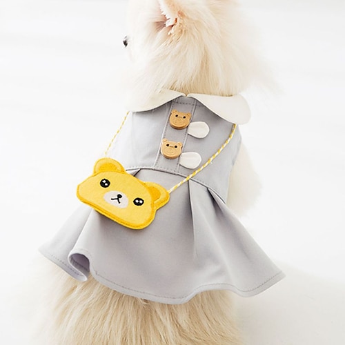 

Dog Cat Dress Animal Fashion Cute Sports Casual / Daily Dog Clothes Puppy Clothes Dog Outfits Soft Gray Costume for Girl and Boy Dog Cloth L XL 2XL