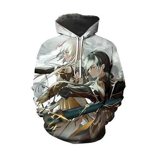 

Inspired by Genshin Impact Xiao Zhongli Hoodie Cartoon Manga Anime Harajuku Graphic Kawaii Hoodie For Men's Women's Unisex Adults' 3D Print 100% Polyester