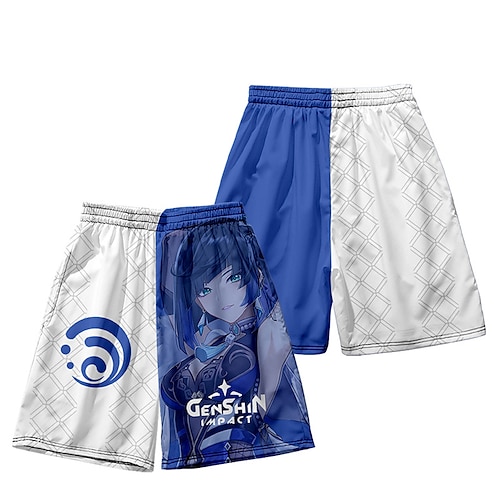 

Inspired by Genshin Impact Elan Beach Shorts Board Shorts 100% Polyester Anime Harajuku Graphic Kawaii Shorts For Men's / Women's / Couple's