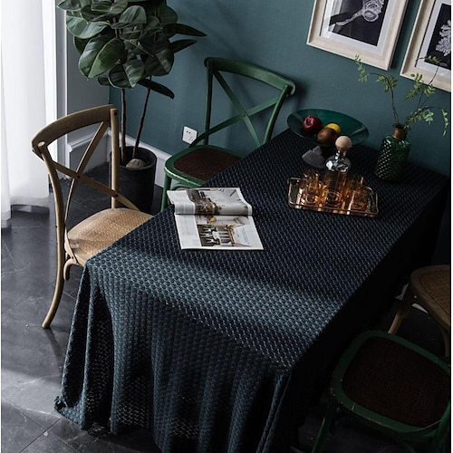 

Rectangle Tablecloth Black LaceTable Cloths for Kitchen Dining, Party, Holiday, Christmas, Buffet