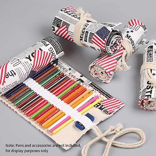 

PencilCasePenPouchMarkerBag Multifunction Canvas for School Student Kids