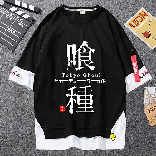 

Inspired by Genshin Impact Kaneki Ken T-shirt Cartoon 100% Polyester Anime Harajuku Graphic Kawaii T-shirt For Men's / Women's / Couple's