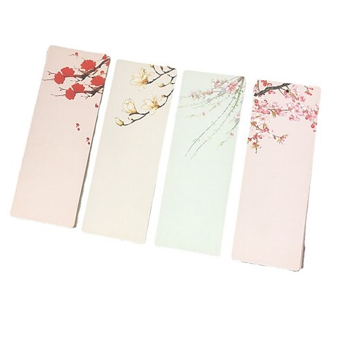 

40 pcs Paper Bookmark Plant Animal Cat Creative Delicate Pagination Mark Paper Chinese Style Funny Bookmark for Student Women Teens 145 inch