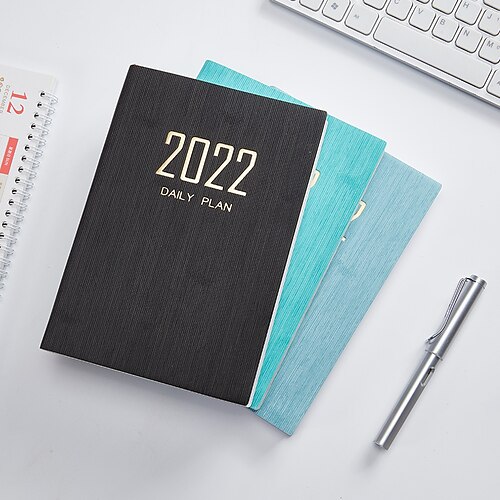 

2022 Daily Weekly Monthly A5 5.8×8.3 Inch Classic PU SoftCover Agenda Monthly Tabs Planner 200 Pages for School Office Student