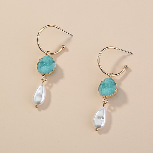 

1 Pair Hoop Earrings For Women's Street Gift Date Alloy Classic Fashion