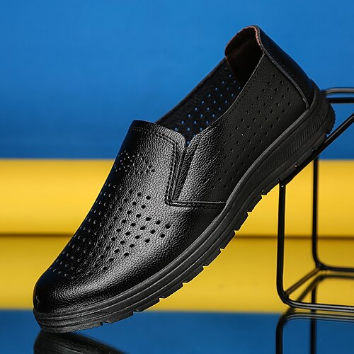 

Men's Loafers Slip-Ons Classic British Daily Office Career PU Booties / Ankle Boots Black Brown Spring Summer