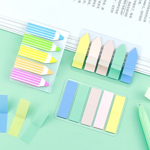 

10 pcs Sticky Notes 1.770.472 inch Colorful Paper Waterproof Self-adhesive Bright Colors Post It Notes for School Office Student