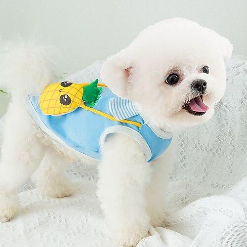 

Dog Cat Shirt / T-Shirt Fruit Fashion Cute Sports Casual / Daily Dog Clothes Puppy Clothes Dog Outfits Soft Blue Costume for Girl and Boy Dog Cloth XS S M L XL 2XL