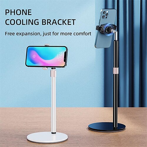 

Cell Phone Holder Stand Mount Lightweight Angle Height Adjustable Fully Foldable Phone Stand for Desk Selfies / Vlogging / Live Streaming Compatible with Tablet All Mobile Phone Phone Accessory