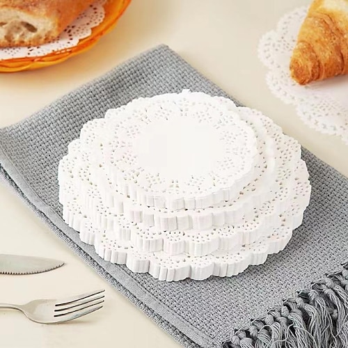 

Papierdeckchen, Spitze, verschiedene Größen, Lebensmittelqualität, moderne dekorative Tischsets, fügen Sie Eleganz zu Kunsthandwerk, Kaffee, Kuchen, Wüste, Tisch, Hochzeit, Geschirrdekoration hinzu