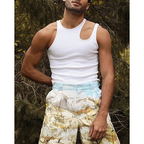 

Men's Yoga Top Cut Out Crew Neck Solid Color Sport Athleisure Tee Tshirt Tank Top Breathable Quick Dry Comfortable Yoga Gym Workout Running Activewear / Micro-elastic