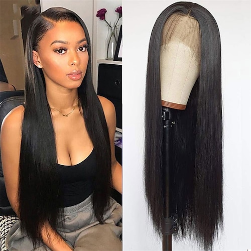 

Straight Lace Front Human Hair Wigs For Women 13X4 Lace Fronta Wig 150%/180% Density Brazilian Straight Lace Closure Wig 4X4 Lace Wig Pre Plucked Wig