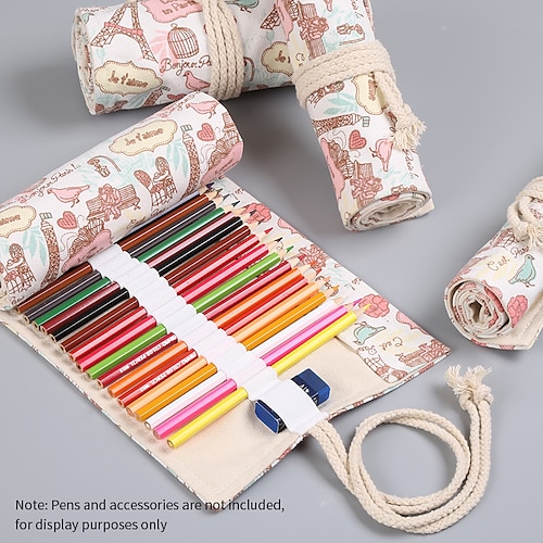 

PencilCasePenPouchMarkerBag Multifunction Canvas for School Student Kids