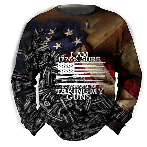 

Men's Unisex Sweatshirt Pullover Graphic Prints National Flag Print Daily Sports 3D Print Casual Vintage Hoodies Sweatshirts Dark Gray