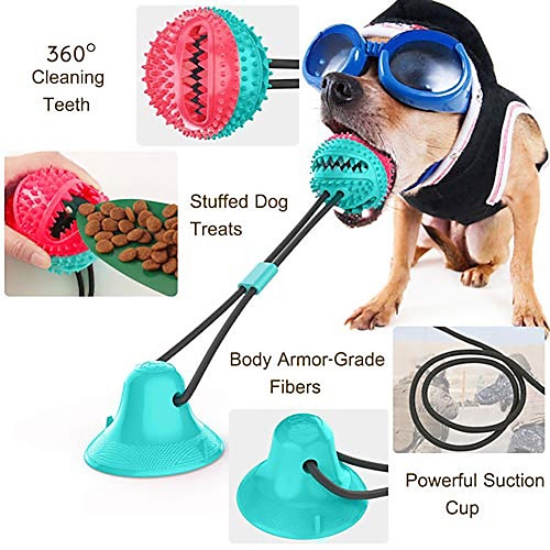 Upgrade Suction Cup Dog Toy Dog Chew Toys Interactive Dog Toys Dog Teeth  Cleaning Toys Pet Molar Bite Toy Dog Squeaky Tug Toy For Dogs Non-toxic &  Durable Dog Toys 2023 
