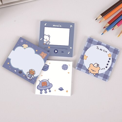 

5 pcs Sticky Notes 33 inch Colorful Paper Lined Cute Self-adhesive Post It Notes for School Office Student