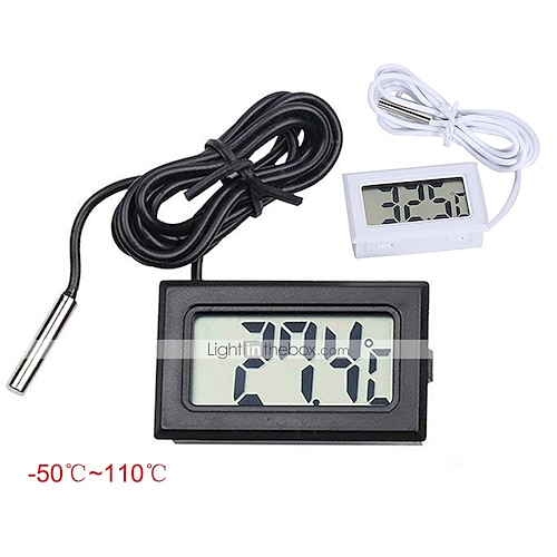 Digital Refrigerator Thermometer, LCD Display Thermostat, Oven Thermometer  Freezer Electronic Temperature Hygrometer With Probe For Car Fish Tank Aqua