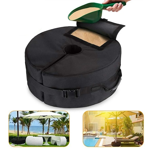 

Round Umbrella Base Weight Bag,Outdoor Canopy Circular Load-Bearing Sandbag Sunshade Umbrella Support Frame Fixed Sandbag