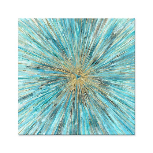 

Oil Painting Hand Painted Square Abstract Modern Rolled Canvas (No Frame)