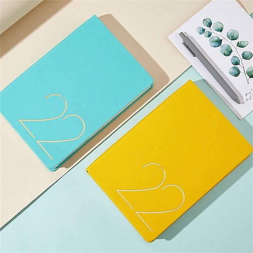 

2022 Daily Weekly Monthly Planner A5 5.8×8.3 Inch Classic PU Hardcover Agenda Monthly Tabs Planner 400 Pages for School Office Business