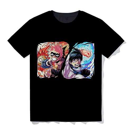 

Inspired by Demon Slayer: Kimetsu no Yaiba Bakugou Katsuki Deku T-shirt Cartoon 100% Polyester Anime Harajuku Graphic Kawaii T-shirt For Men's / Women's / Couple's