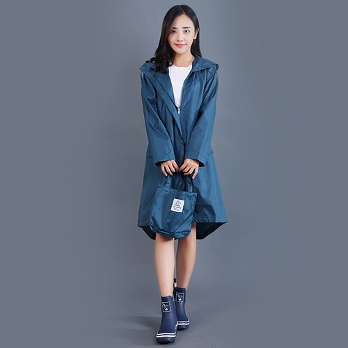 

Women's Adult Long Hiking Fashion Waterproof Windbreaker Poncho Ladies Lightweight